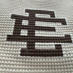 Eric Emanuel Brown and White Waffle Knit Sweatpants (Small)